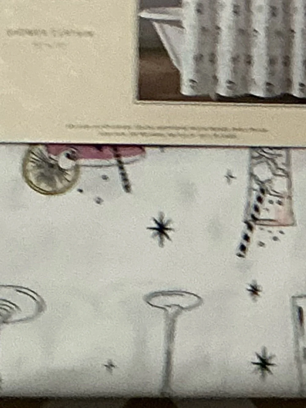 Rachel Zoe Halloween White Cocktails & Ghosts Print Shower Curtain